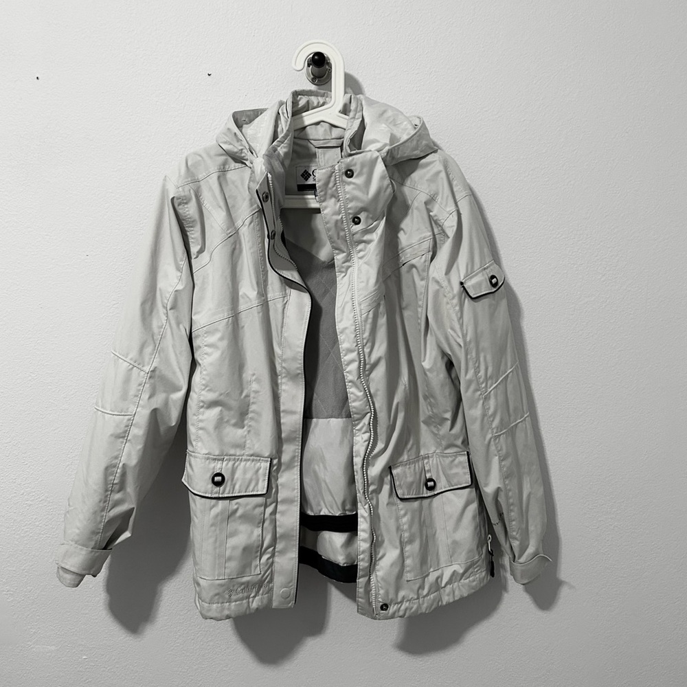 White Snow Jacket Snowboarding Waterproof